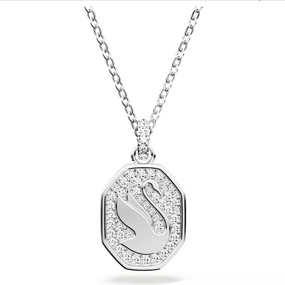 Swarovski Silver Swan Pendant Necklace